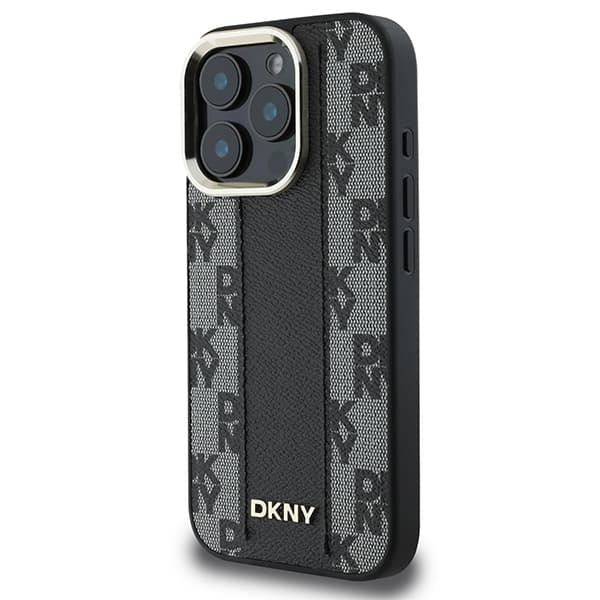 DKNY iPhone 16 Pro Mobilskal MagSafe Checkered Pattern - Svart