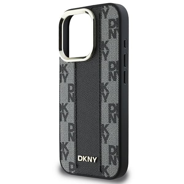 DKNY iPhone 16 Pro Mobilskal MagSafe Checkered Pattern - Svart