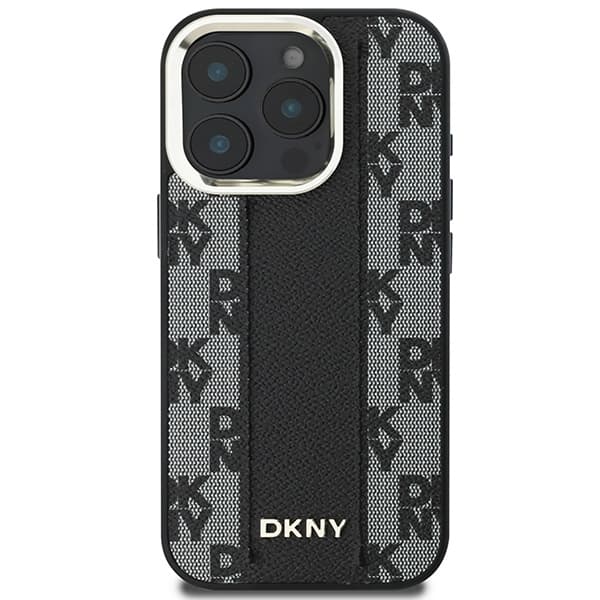 DKNY iPhone 16 Pro Mobilskal MagSafe Checkered Pattern - Svart