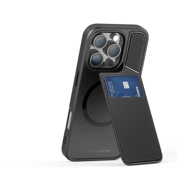 Dux Ducis iPhone 16 Pro Mobilskal Magsafe Korthållare Rafi II - Svart