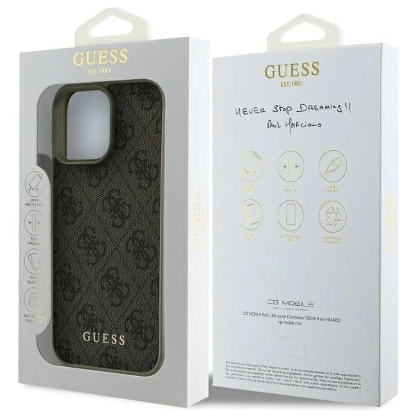 Guess iPhone 16 Pro Mobilskal 4G Charms Collection - Brun