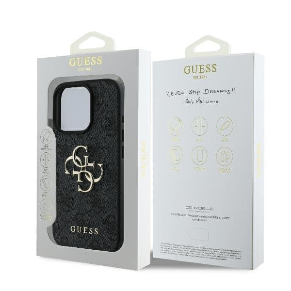 Guess iPhone 16 Pro Mobilskal 4G Big Logo - Svart