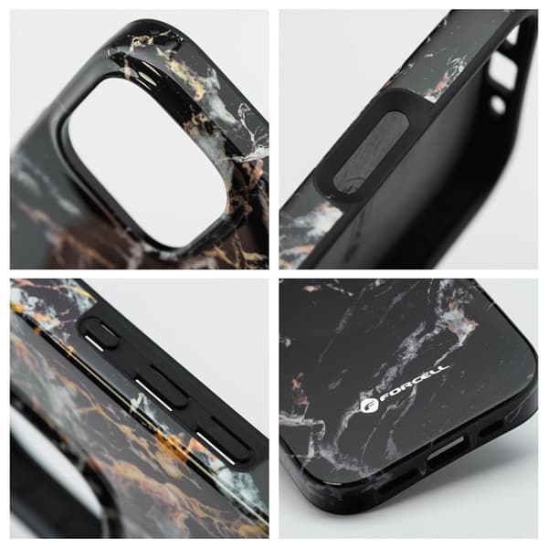 Forcell iPhone 16 Pro Mobilskal MagSafe Mirage - Svart Marble