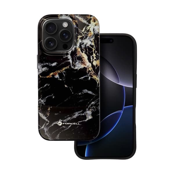 Forcell iPhone 16 Pro Mobilskal MagSafe Mirage - Svart Marble