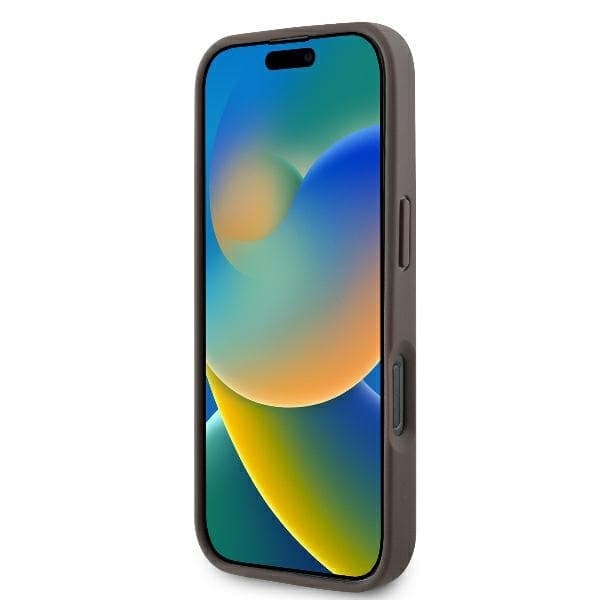 Guess iPhone 16 Pro Mobilskal 4G Triangle Strass - Brun