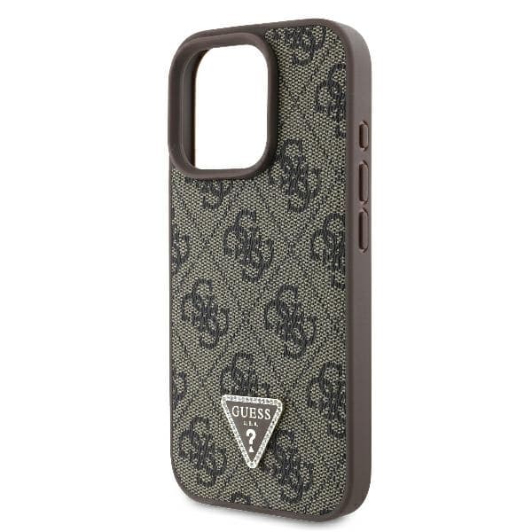 Guess iPhone 16 Pro Mobilskal 4G Triangle Strass - Brun