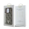 Miniatyrbild 8 av 8: Guess iPhone 16 Pro Mobilskal 4G Triangle Strass - Brun