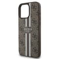 Miniatyrbild 6 av 8: Guess iPhone 16 Pro Mobilskal MagSafe 4G Printed Stripes - Brun