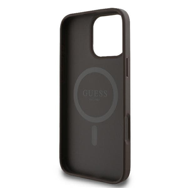 Guess iPhone 16 Pro Mobilskal MagSafe 4G Printed Stripes - Brun