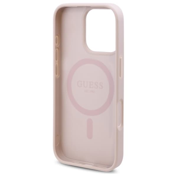 Guess iPhone 16 Pro Mobilskal MagSafe 4G Flowers Print - Rosa