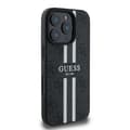 Miniatyrbild 3 av 10: Guess iPhone 16 Pro Mobilskal MagSafe 4G Printed Stripes - Svart