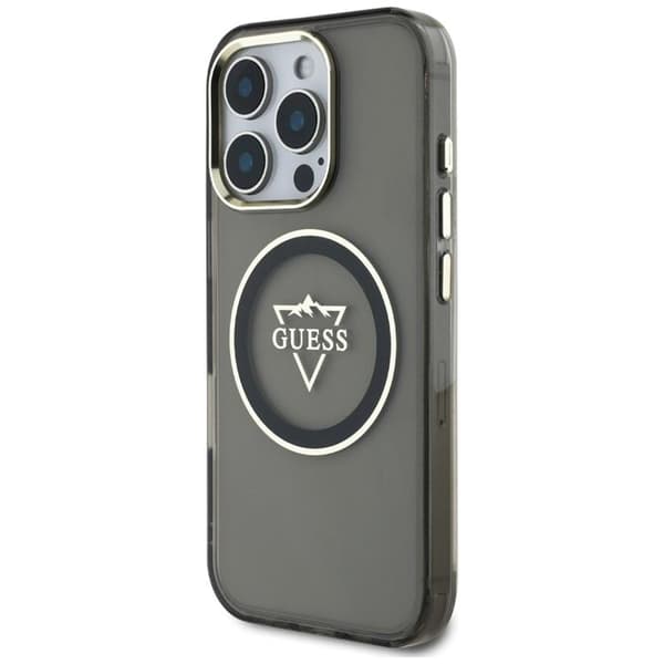 Guess iPhone 16 Pro Mobilskal MagSafe IML Mountain Logo - Svart