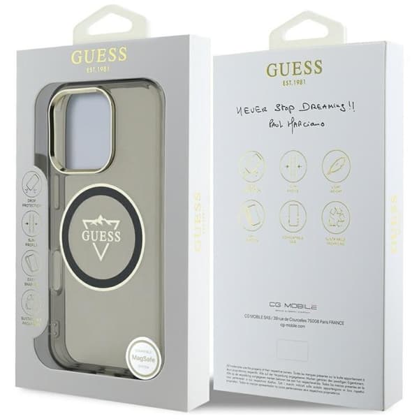 Guess iPhone 16 Pro Mobilskal MagSafe IML Mountain Logo - Svart