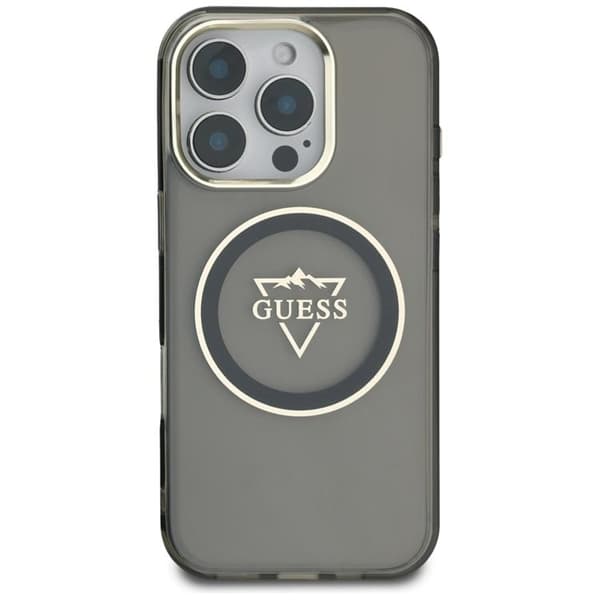 Guess iPhone 16 Pro Mobilskal MagSafe IML Mountain Logo - Svart