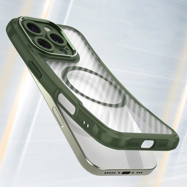 iPhone 16 Pro Mobilskal MagSafe Silikon Leading - Grön