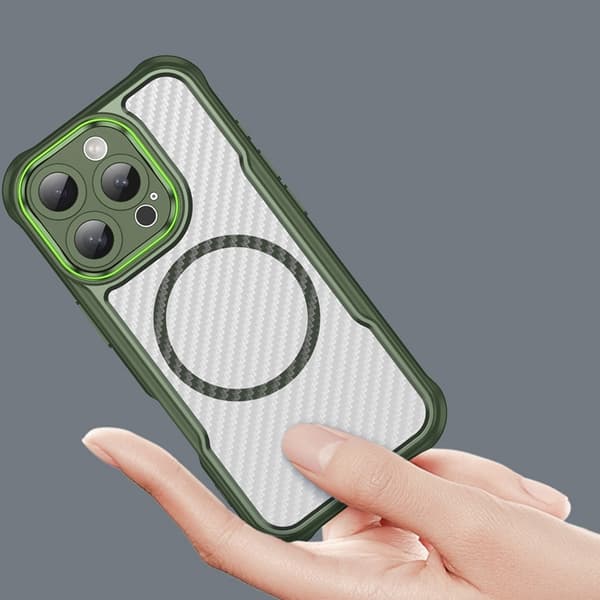 iPhone 16 Pro Mobilskal MagSafe Silikon Leading - Grön