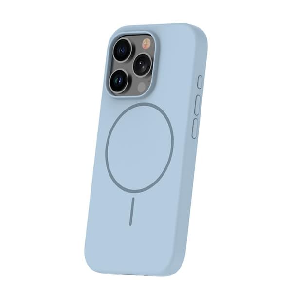 iPhone 16 Pro Mobilskal MagSafe Silikon Thin - Ljusblått