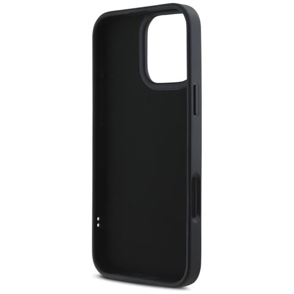 Karl Lagerfeld iPhone 16 Pro Mobilskal 3D Rubber Elongated Glitter - Svart