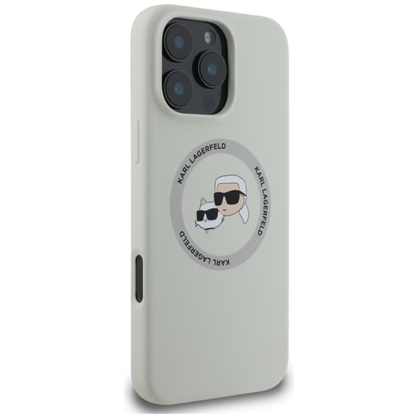 Karl Lagerfeld iPhone 16 Pro Mobilskal Magsafe Double Heads - Beige