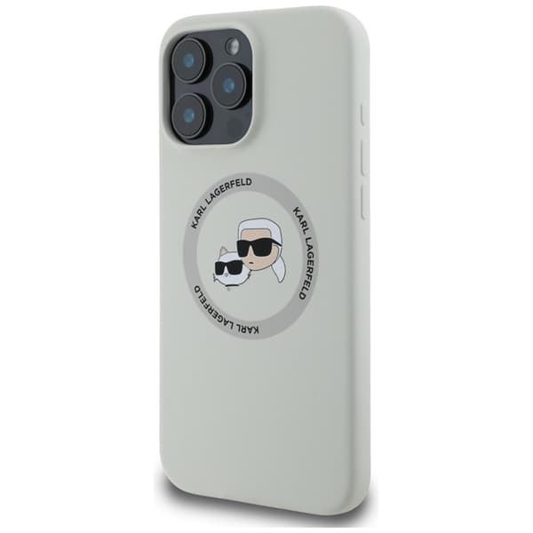 Karl Lagerfeld iPhone 16 Pro Mobilskal Magsafe Double Heads - Beige