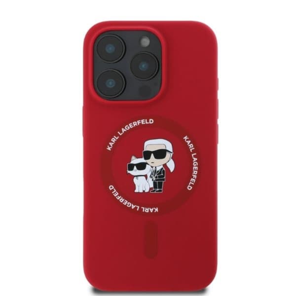 KARL LAGERFELD iPhone 16 Pro Mobilskal Magsafe Silikon Heads Ring