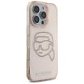 Miniatyrbild 3 av 4: Karl Lagerfeld iPhone 16 Pro Mobilskal Rhinestones Karl Head - Rosa
