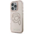 Miniatyrbild 2 av 4: Karl Lagerfeld iPhone 16 Pro Mobilskal Rhinestones Karl Head - Rosa