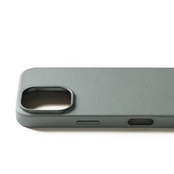 Mujjo iPhone 16 Pro Mobilskal MagSafe Läder - Grön Rök