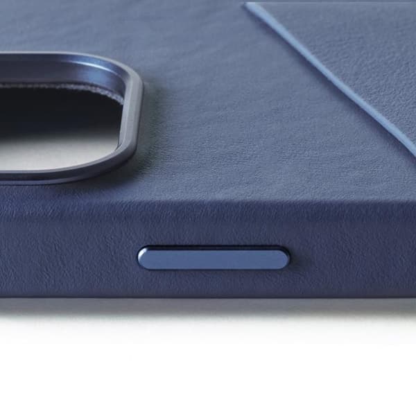 Mujjo iPhone 16 Pro Mobilskal MagSafe Korthållare - Blå