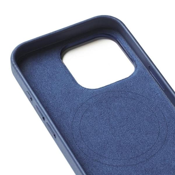 Mujjo iPhone 16 Pro Mobilskal MagSafe Korthållare - Blå