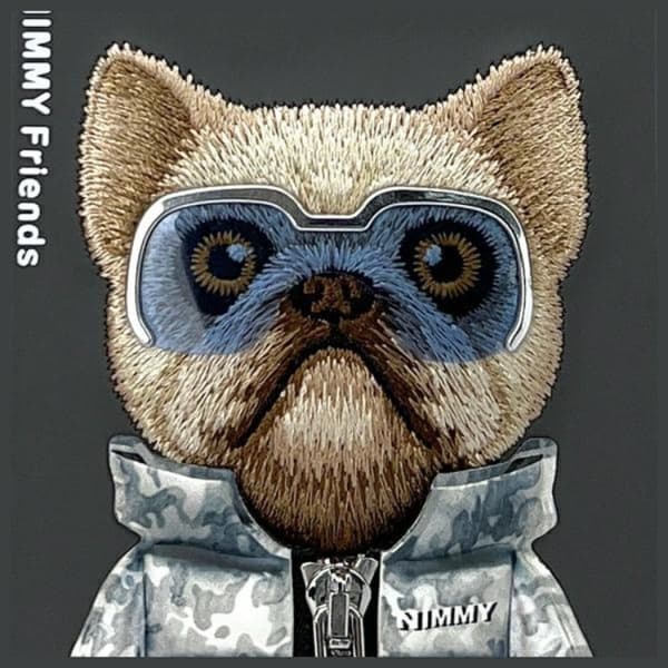 Nimmy iPhone 16 Pro Mobilskal Cool & Cute 2.0 Dog - Svart