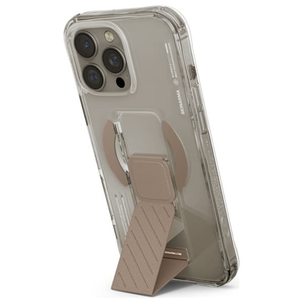 Skinarma iPhone 16 Pro Mobilskal MagSafe Grip Stativ - Champange