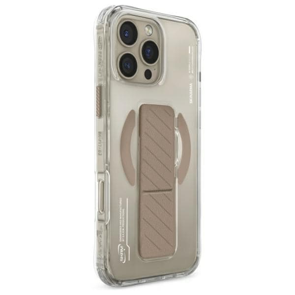 Skinarma iPhone 16 Pro Mobilskal MagSafe Grip Stativ - Champange