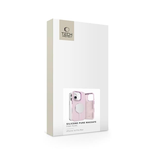 Tech-Protect iPhone 16 Pro Mobilskal Magsafe Pure Silikon - Rosa Pearl