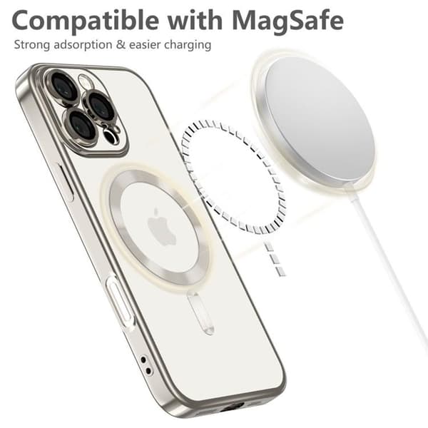 Tech-Protect iPhone 16 Pro Mobilskal Magsafe Magflex - Shiny Titanium