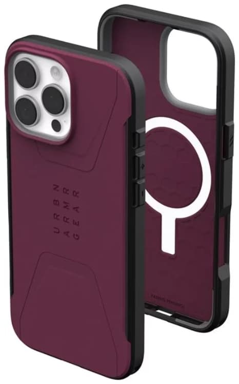 UAG iPhone 16 Pro Mobilskal MagSafe Civilian - Bordeaux