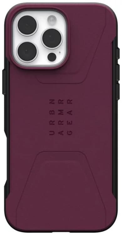 UAG iPhone 16 Pro Mobilskal MagSafe Civilian - Bordeaux