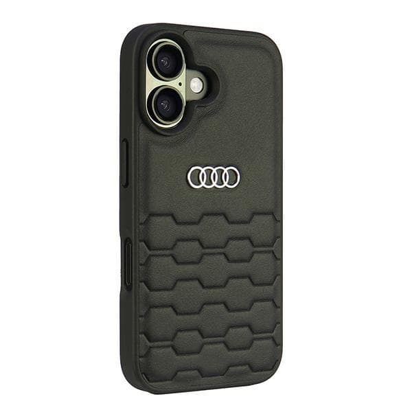Audi iPhone 16 Mobilskal Syntetiskt Läder - Svart