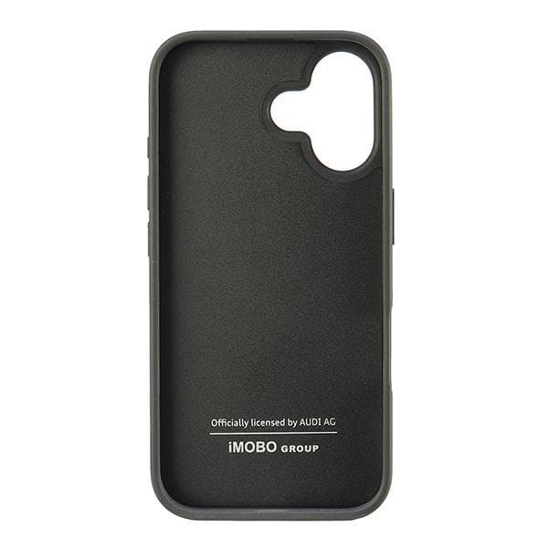 Audi iPhone 16 Mobilskal Syntetiskt Läder - Svart