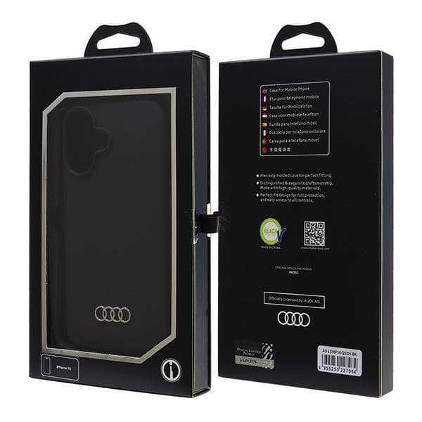 Audi iPhone 16 Mobilskal Silikon - Svart