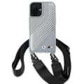 Miniatyrbild 2 av 7: BMW iPhone 16 Mobilskal Carbon Stripe & Strap - Grå