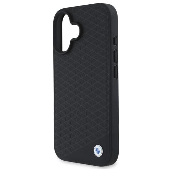 BMW iPhone 16 Mobilskal MagSafe Diamond Metal Logo - Svart