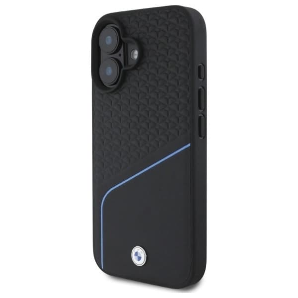 BMW iPhone 16 Mobilskal MagSafe Textured och Line - Svart