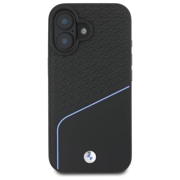 BMW iPhone 16 Mobilskal MagSafe Textured och Line - Svart