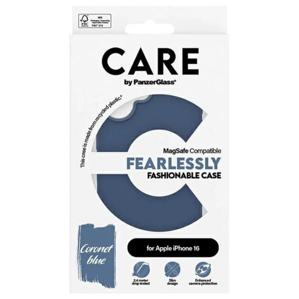 CARE By PanzerGlass iPhone 16 Mobilskal MagSafe Fashion - Blå