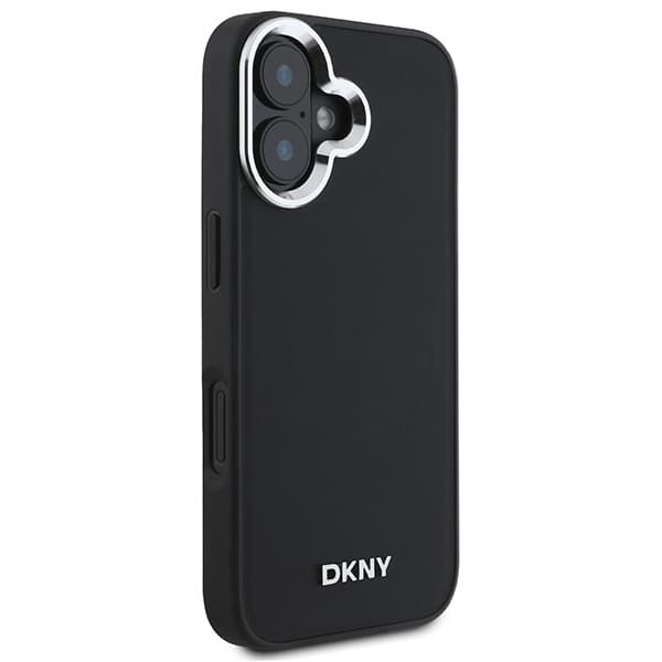 DKNY iPhone 16 Mobilskal MagSafe Plain Silver Logo - Svart