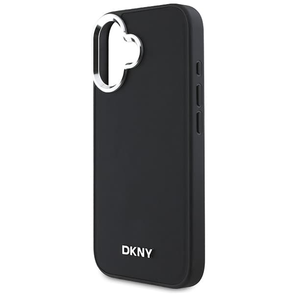 DKNY iPhone 16 Mobilskal MagSafe Plain Silver Logo - Svart