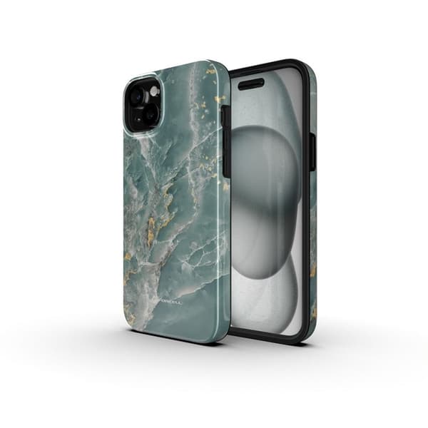 Forcell iPhone 16 Mobilskal MagSafe Mirage - Grön Marble