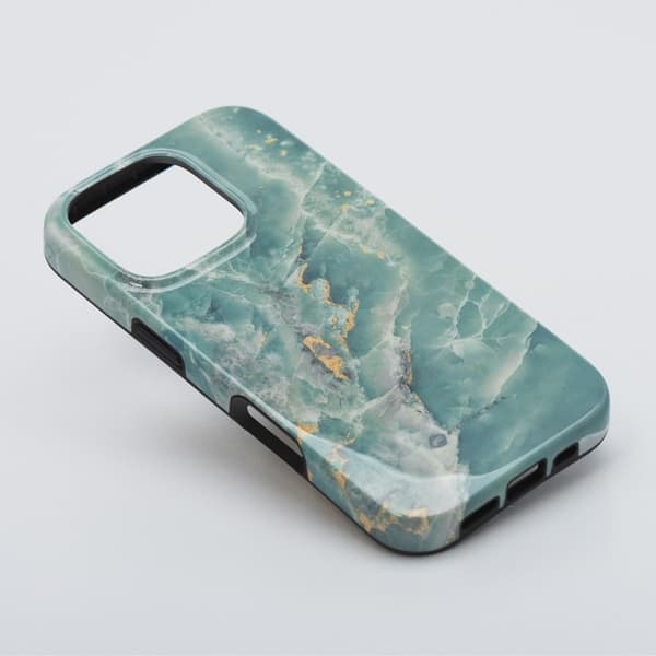Forcell iPhone 16 Mobilskal MagSafe Mirage - Grön Marble
