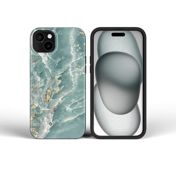 Forcell iPhone 16 Mobilskal MagSafe Mirage - Grön Marble